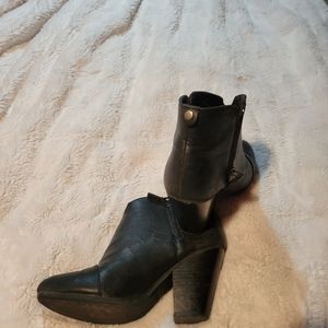 Rampage Black Leather ankle boots